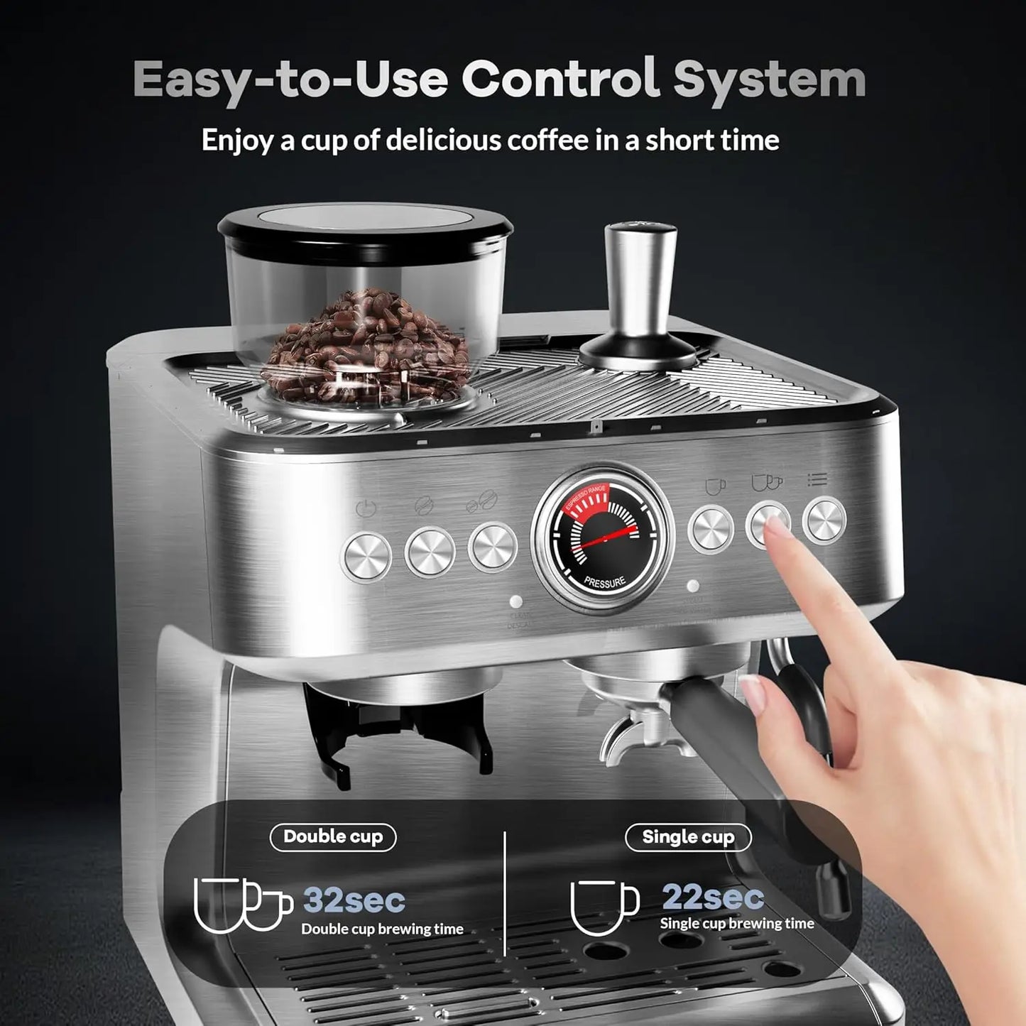 Espresso Machine with Grinder